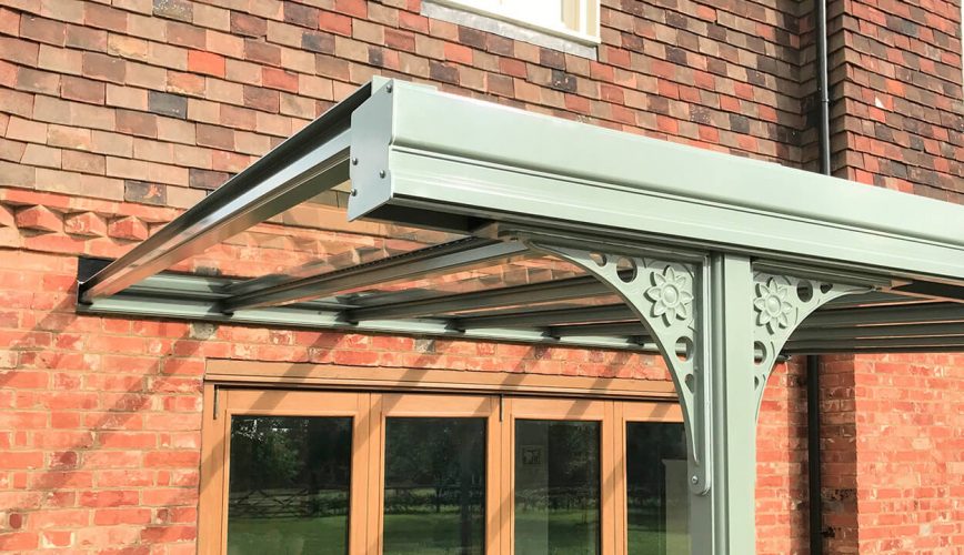 Chartwell green uPVC veranda close up