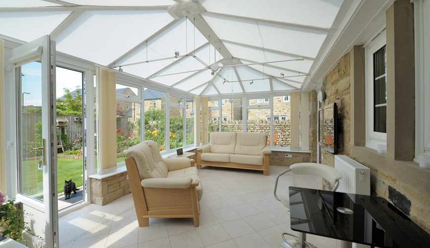 Edwardian conservatory interior view