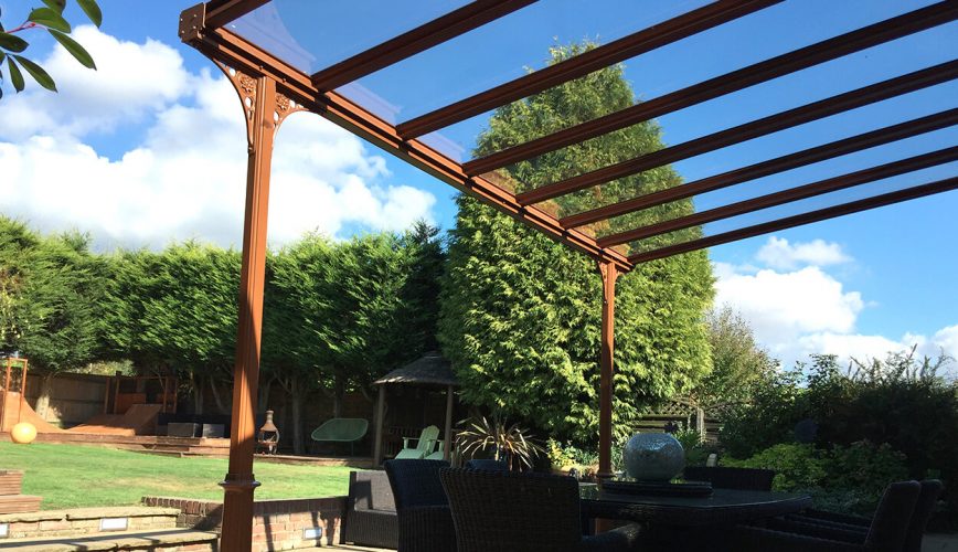 Veranda with a glass roof