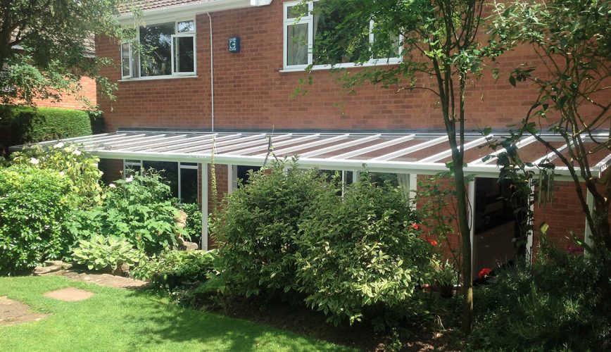 Large white uPVC veranda