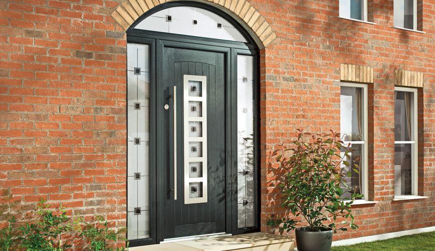 A modern composite door installation