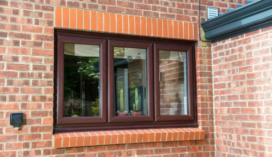 Rosewood uPVC casement windows