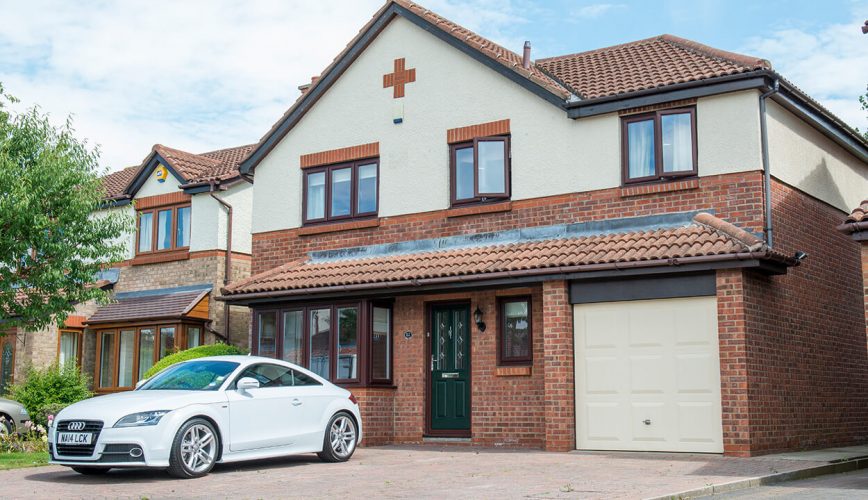 Rosewood uPVC casement windows installation