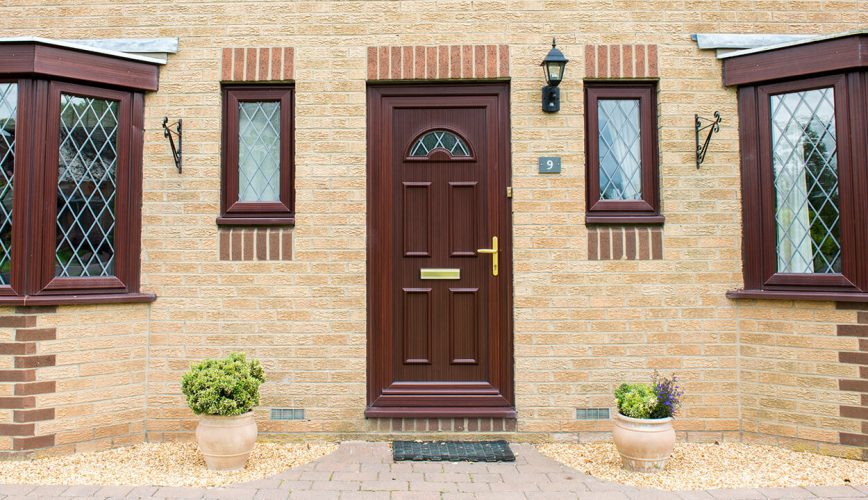 Rosewood uPVC entrance door installation