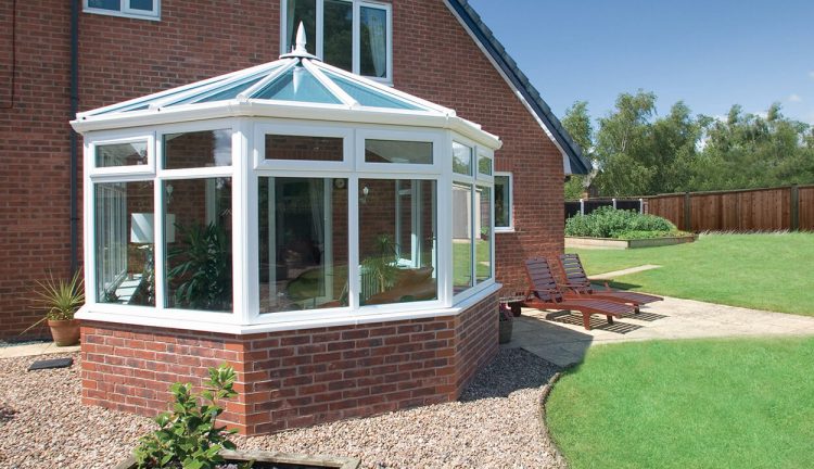 White uPVC victorian conservatory installation